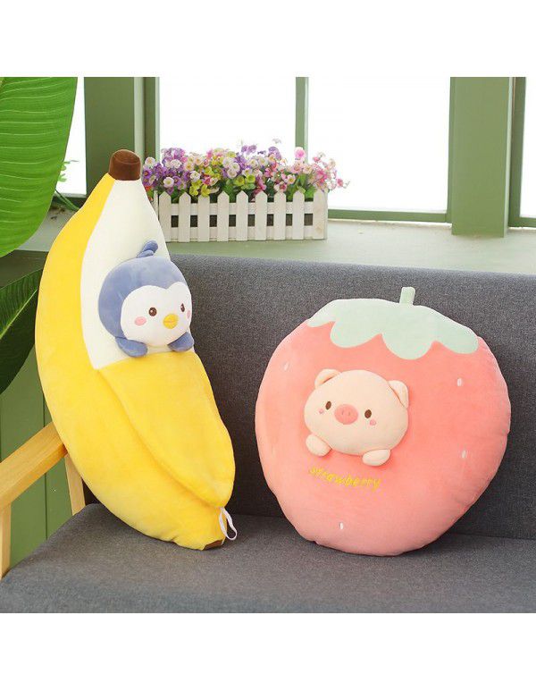 New cute banana pillow carrot doll fruit plush toy creative doll doll cushion pillow