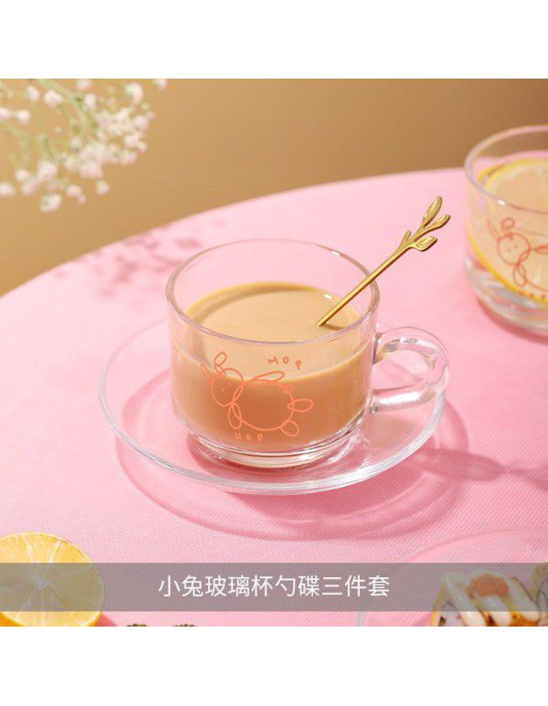 Coffee cup glass small delicate afternoon tea cup dish set small pair of cups lovely water cup household cup