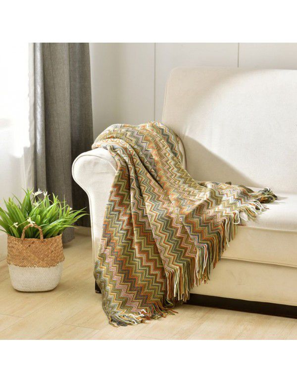 Ethnic storm Simia blanket knitting blanket air conditioning blanket thread blanket Sen women's blanket hotel sofa blanket drape