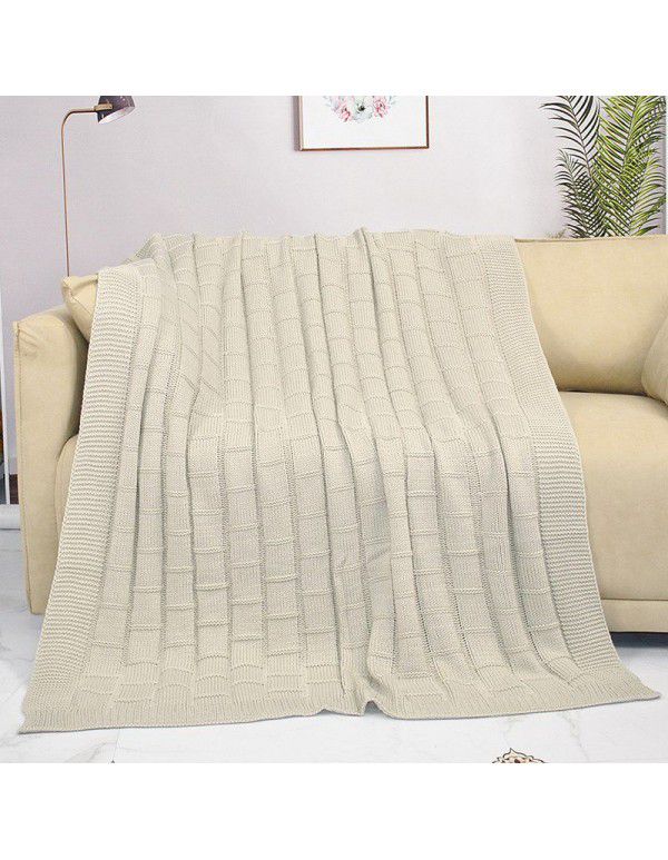 Custom knitted blanket milestone blanket bamboo fiber blanket home decoration blanket knee blanket bed end hanging blanket