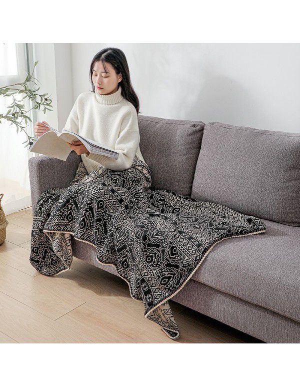 Bohemian sofa blanket blanket blanket blanket knitting blanket office nap blanket air conditioning blanket DIY blanket drape