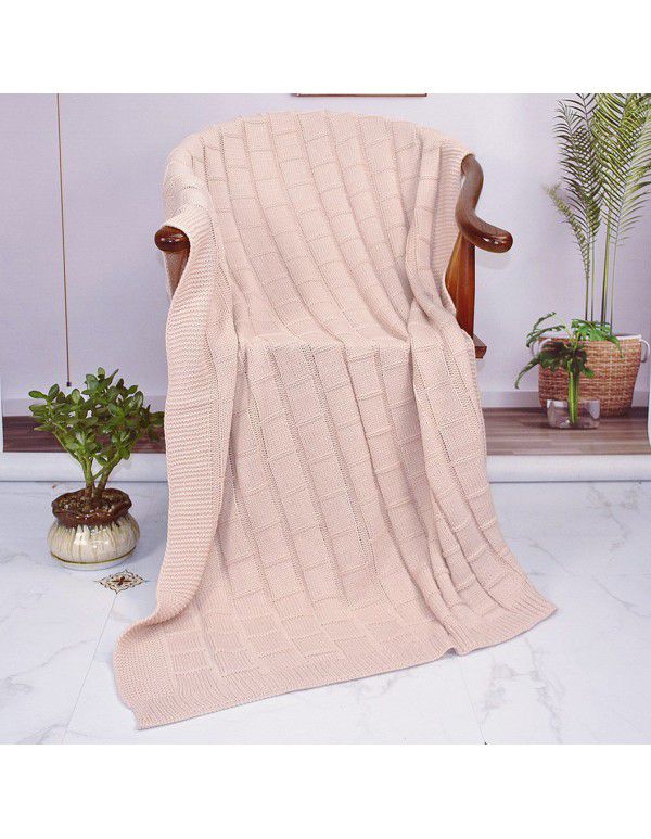 Custom knitted blanket milestone blanket bamboo fiber blanket home decoration blanket knee blanket bed end hanging blanket