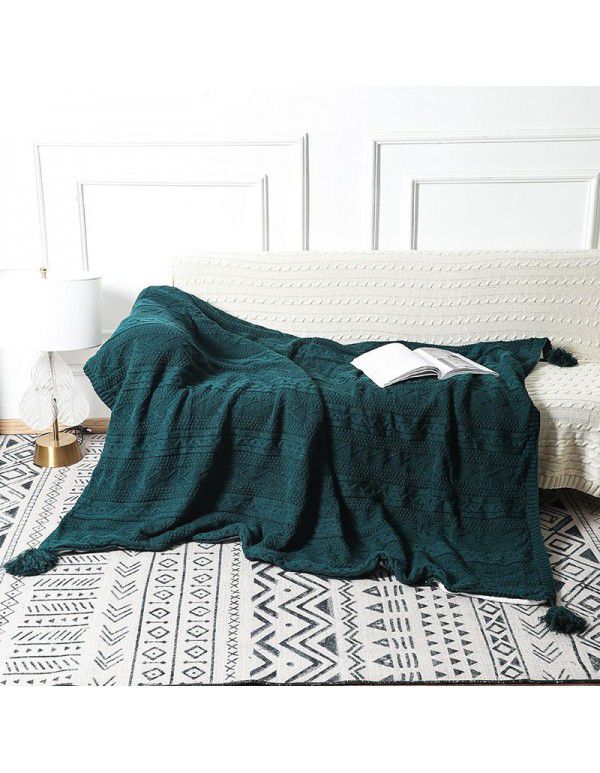 Winter single coral velvet sofa blanket