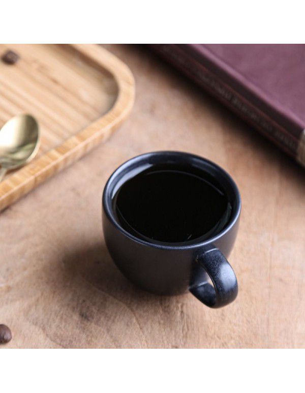 100ml simple black ceramic cup American coffee cup small Mug espresso cup commercial