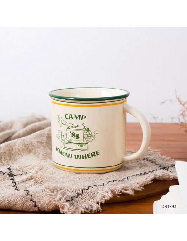 Cartoon Mug retro outdoor camping cup creative water cup company gift custom logo