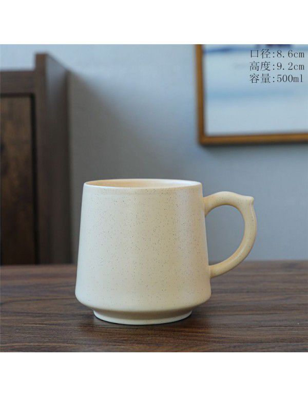 Ceramic fat handle Mug ins style retro simple big ear milk coffee cup water cup Fat ceramic cup